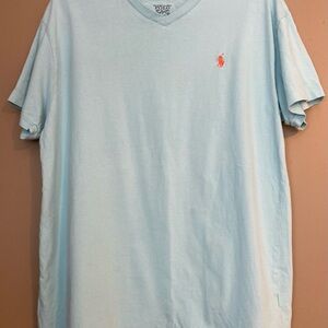 Polo by Ralph Lauren Sky Blue V-Neck Tee